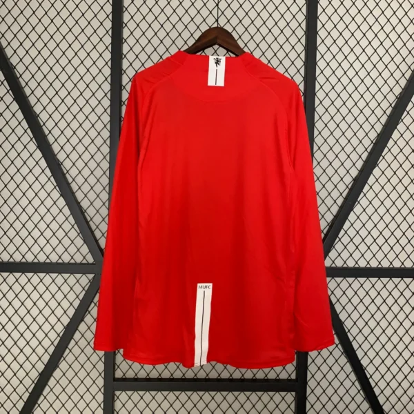 Camiseta Manchester United local 07/08 espalda